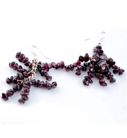 Adzo grapevine garnet drop earrings